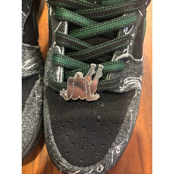 Nike Men's Black & Green SB Dunk Low There Skateboard Sneakers Size 8.5 NWOT - Picture 5 of 14